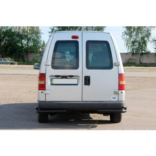 Hintere doppelte Eckrohre AK003 Double Black (Edelstahl) Citroen Jumpy 1996-2007 Foto 3