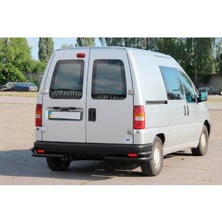 Hintere doppelte Eckrohre AK003 Double Black (Edelstahl) Fiat Scudo 1996-2007 Foto 2