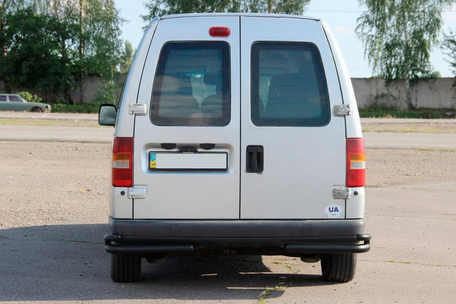 Peugeot Expert 1995-2007 Hintere doppelte Eckrohre AK003 Double Black (Edelstahl) Foto 4