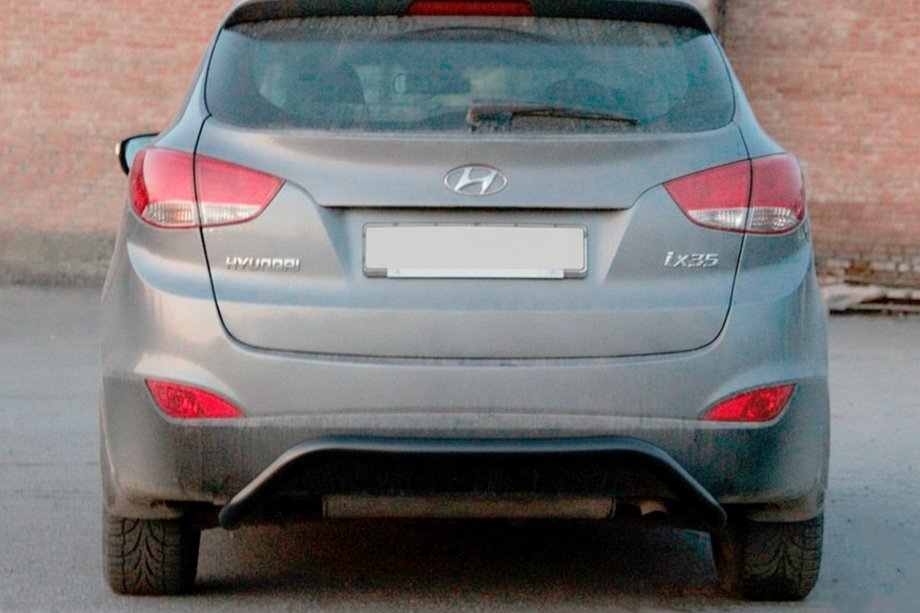 Hyundai IX-35 2010-2015 Heckschutz AK007 Schwarz (Edelstahl) Image