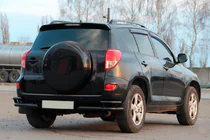 Toyota Rav 4 2006-2013 Hintere Eckschutzrohre AK003-double Schwarz (2 Stk., Edelstahl) Foto 3