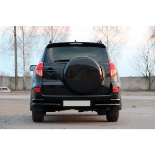 Hintere Eckschutzrohre AK003-double Schwarz (2 Stk., Edelstahl) Toyota Rav 4 2006-2013 Foto 1