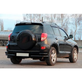 Hintere Eckschutzrohre AK003-double Schwarz (2 Stk., Edelstahl) Toyota Rav 4 2006-2013 Foto 3