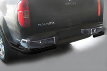 Nissan Navara 2006-2015 Hinterer Unterfahrschutz AK003-Doppelt Schwarz (Edelstahl) Foto 2