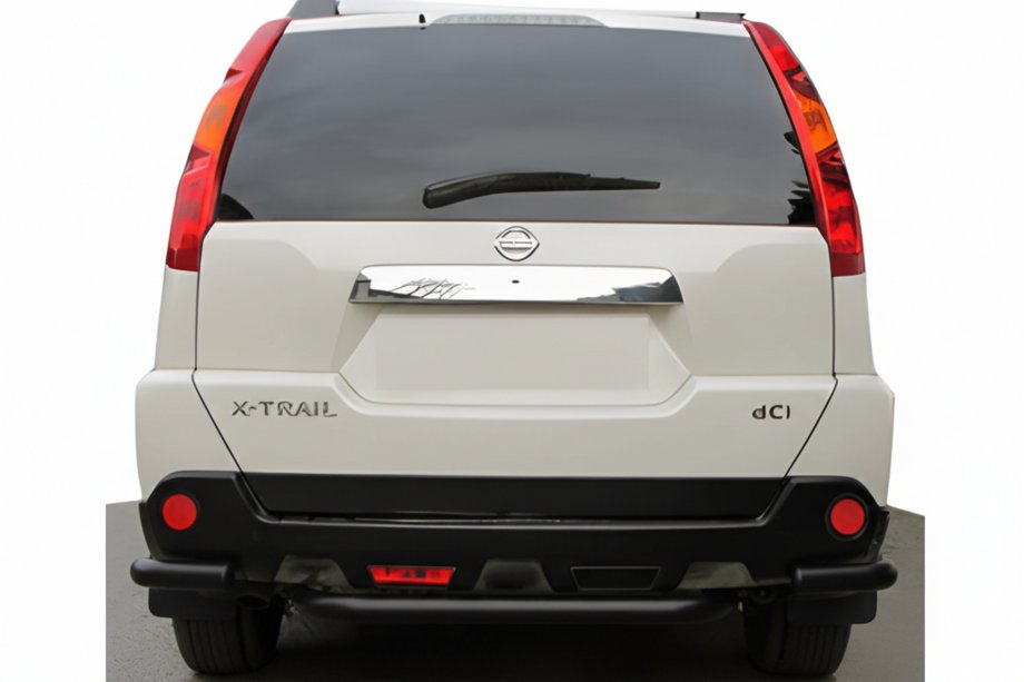 Nissan X-trail T31 2007-2014 Hintere Eckschutzrohre mit Mittelteil AK0073 Schwarz (2 Stk., Edelstahl) Image