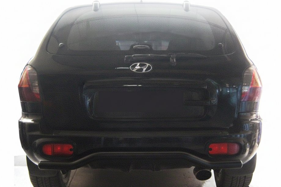 Hyundai Santa Fe 1 2000-2006 Heckbügel AK004 Schwarz (Edelstahl) Image