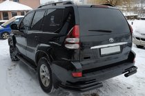 Toyota Land Cruiser Prado 120 2002-2009 Hintere Doppelrohre AK003-2 Schwarz (2 Stk., Edelstahl) Foto 3