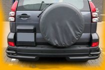 Toyota Land Cruiser Prado 120 2002-2009 Hintere Doppelrohre AK003-2 Schwarz (2 Stk., Edelstahl) Foto 4