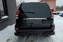 Toyota Land Cruiser Prado 120 2002-2009 Hintere Doppelrohre AK003-2 Schwarz (2 Stk., Edelstahl) Foto 2