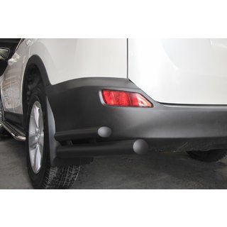 Hintere Eckschutzrohre AK003-Doppel Black (Edelstahl) Toyota Rav 4 2013-2018