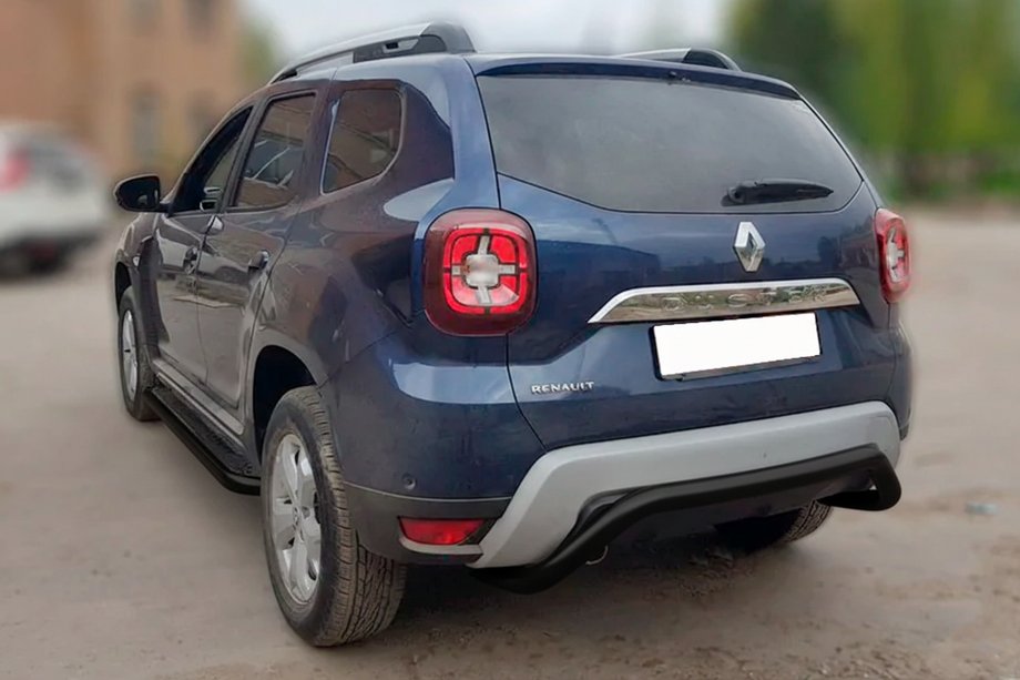 Dacia Duster 2018-2024 Heckschutz AK007 Schwarz (Edelstahl) Image