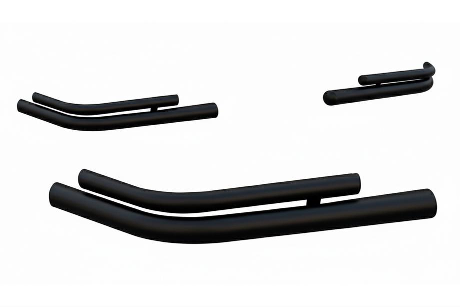 Mercedes Vito W638 1996-2003 Hintere doppelte Eckrohre AK003-double Schwarz (2 Stk., Edelstahl) Image