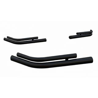 Hintere doppelte Eckrohre AK003-double Schwarz (2 Stk., Edelstahl) Peugeot Partner Tepee 2008-2018