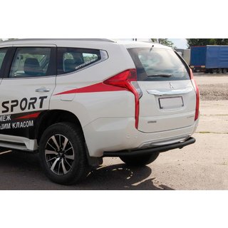 Heckschutz AK005 Schwarz (Edelstahl) Mitsubishi Pajero Sport 2015- Foto 1