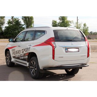 Heckschutz AK005 Schwarz (Edelstahl) Mitsubishi Pajero Sport 2015- Foto 2
