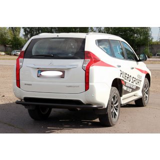 Heckschutz AK005 Schwarz (Edelstahl) Mitsubishi Pajero Sport 2015- Foto 3
