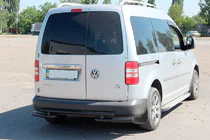 Volkswagen Caddy 2010-2015 Hinterer Überrollbügel AK003-2 Schwarz (2 Stk., Edelstahl) Foto 4