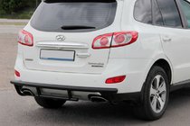Hyundai Santa Fe 2 2006-2012 Heckbügel AK002-2 Schwarz (Edelstahl) Foto 2