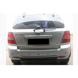 Hinterer Doppelrohrbügel AK002 Schwarz (Edelstahl) Kia Sorento I BL 2002-2009