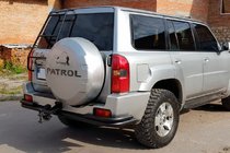 Nissan Patrol Y61 1997-2011 Hinterer Überrollbügel AK005-3 Schwarz (Edelstahl) Foto 3