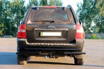 Kia Sportage 2004-2010 Heckbügel AK007 Schwarz (Edelstahl) Foto 3