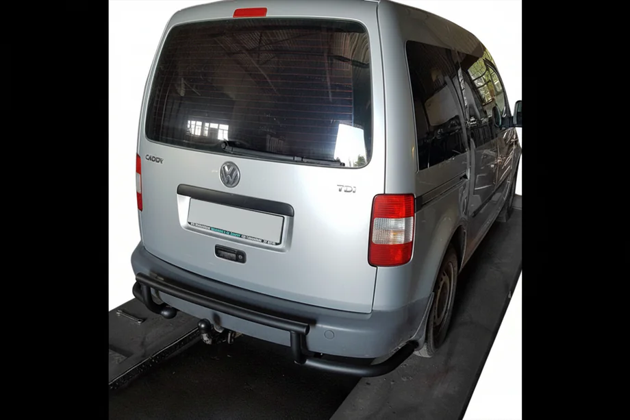Volkswagen Caddy 2004-2010 Hinterer Überrollbügel AK003-3 Schwarz (2 Stk., Edelstahl) Foto 3