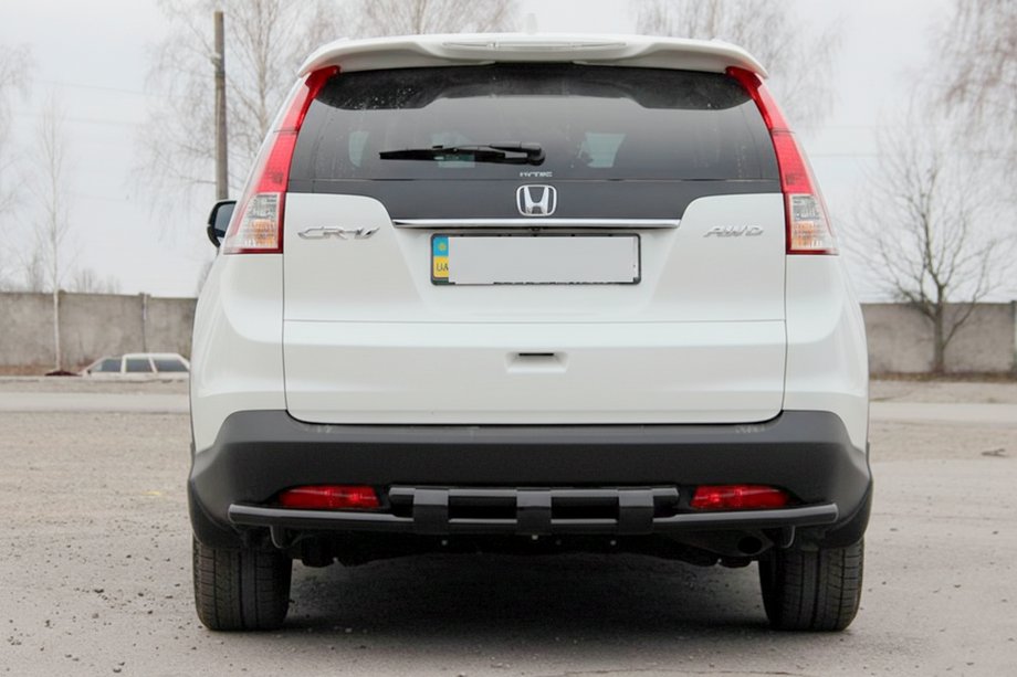 Honda CRV 2012-2016 Hinterer Doppelrohrbügel AK002 Black (Edelstahl) Image