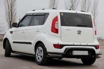 Kia Soul II 2013-2018 Heckschutz AK007-2 Schwarz (Edelstahl) Foto 1