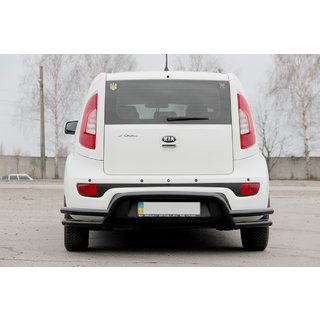 Heckschutz AK007-2 Schwarz (Edelstahl) Kia Soul II 2013-2018 Foto 2