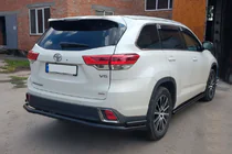 Toyota Highlander 2013-2019 Hinterer Unterfahrschutz AK005-2 Schwarz (2 Stk., Edelstahl) Foto 5
