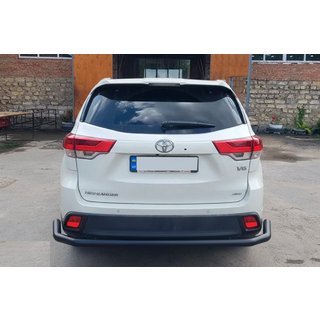 Hinterer Unterfahrschutz AK005-2 Schwarz (2 Stk., Edelstahl) Toyota Highlander 2013-2019 Foto 2