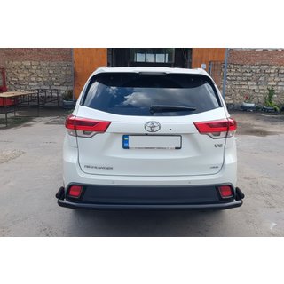 Hinterer Unterfahrschutz AK005-2 Schwarz (2 Stk., Edelstahl) Toyota Highlander 2013-2019 Foto 4