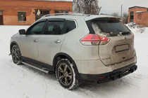 Nissan X-trail T32/Rogue 2014-2021 Heckschutzbügel NSXT.13.6.B1-08 Black (Edelstahl) Foto 4