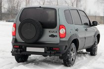 Chevrolet Niva 1998-2020 Heckbügel AK015 Schwarz (Edelstahl) Foto 1