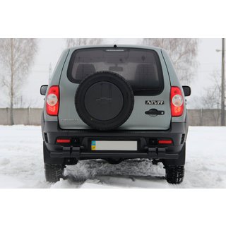 Heckbügel AK015 Schwarz (Edelstahl) Chevrolet Niva 1998-2020 Foto 2