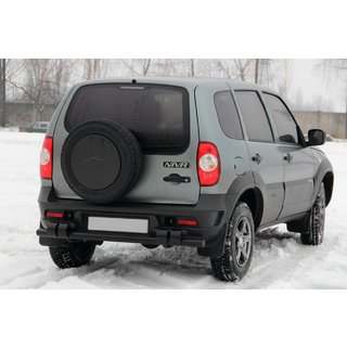 Heckbügel AK015 Schwarz (Edelstahl) Chevrolet Niva 1998-2020 Foto 1