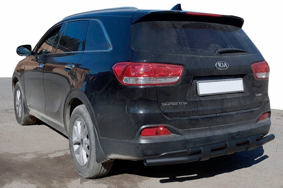 Kia Sorento II XM 2009-2014 Heckbügel AK015 Schwarz (Edelstahl) Image