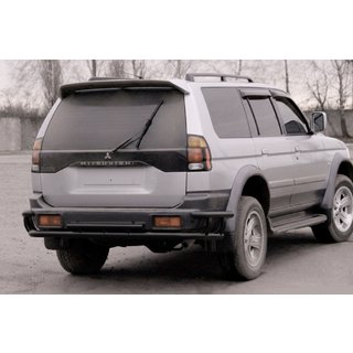 Heckschutz AK005-2 Schwarz (Edelstahl) Mitsubishi Pajero Sport 1996-2007 Foto 1