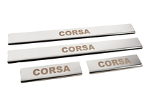 Opel Corsa E 2015-2019 Einstiegsleisten Carmos (4 Stk, Edelstahl) Foto 3