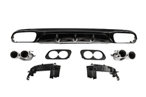 Mercedes E-class W213 2016-2023 Heckdiffusor mit Endrohren E53-Design Silver (für Base) Foto 1