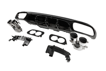 Mercedes E-class W213 2016-2023 Heckdiffusor mit Endrohren E53-Design Silver (für Base) Foto 2