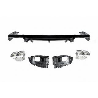 Heckdiffusor Black mit Chrome Endrohren (Design AMG63) Foto 2