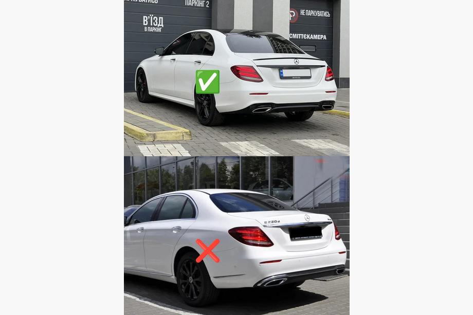Mercedes E-class W213 2016-2023 Premium Hintere Schmutzfänger für AMG-Line (4 Stk.) Foto 2