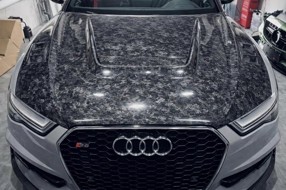 Audi A6 C7 2011-2017 Motorhaube (2014-2017, geschmiedetes Carbon) Image