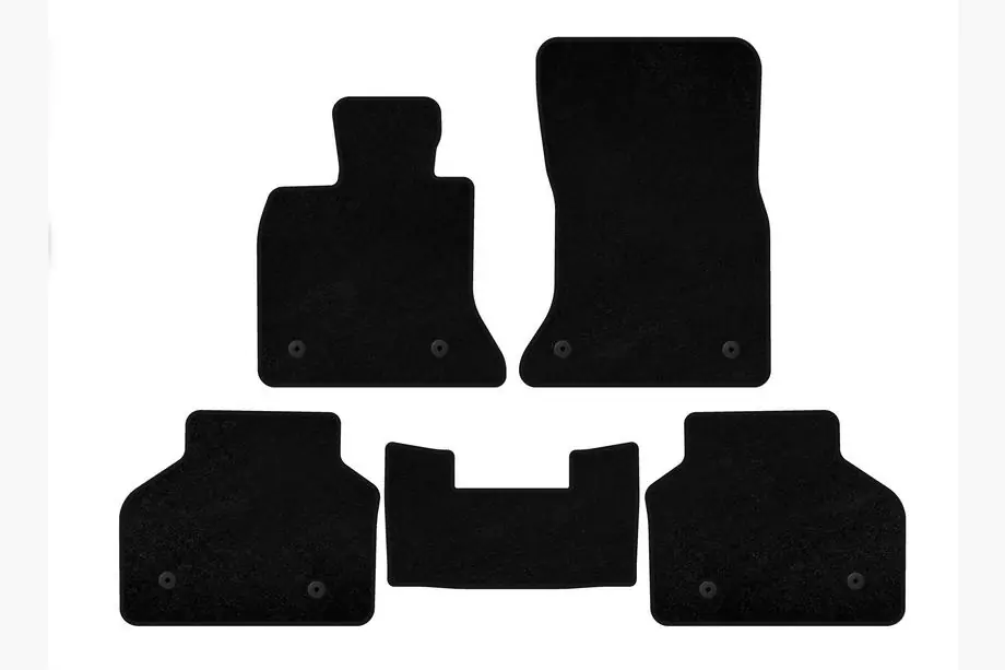 BMW 5 Series F07 2009–2017 Textil Fußmatten Deluxe (Schwarz) Foto 1