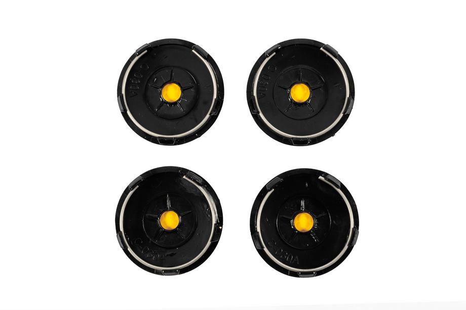 KIA Felgendeckel 60/56 mm (Schwarz/Chrom, 4 Stk.) Foto 4