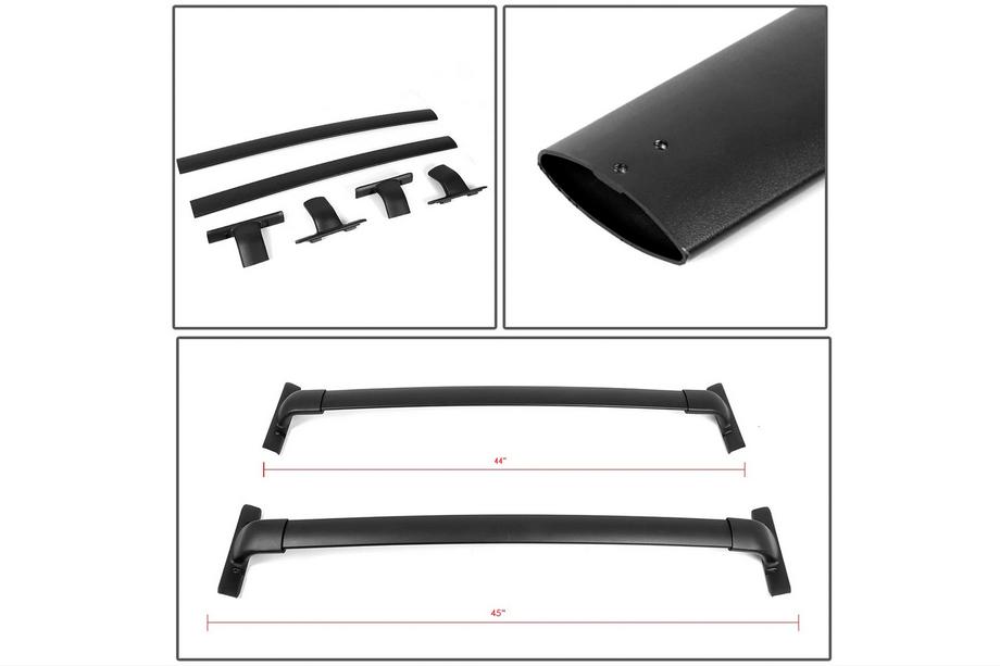 Nissan Murano 2014- Dachträger-Querträger für OEM Dachreling (2014-2018, 2 Stk.) Schwarz Foto 6