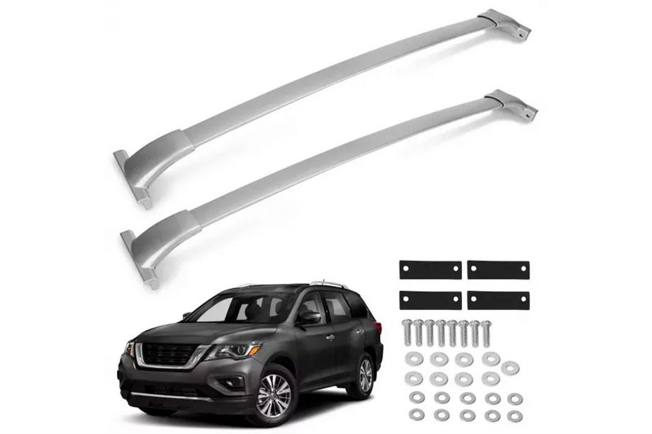 Nissan Pathfinder R52 2012-2021 Dachträger-Querträger für integrierte Dachreling OEM (2 Stk.) Grau Foto 6