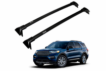 Ford Explorer 2019- Dachträger-Querträger für integrierte Reling OEM (2019-2023, 2 Stk.) Schwarz Foto 2