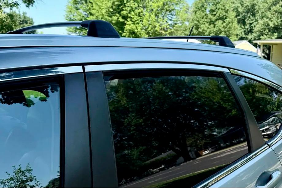 Honda CRV 2012-2016 Dachträger Quertraversen für integrierte Reling OEM (2 Stk.) Schwarz Foto 6